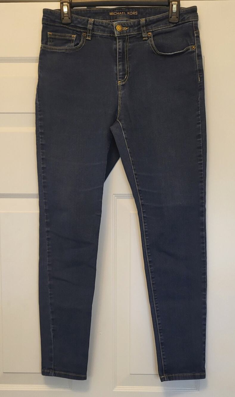 Michael Kors Women’s Denim Izzy Skinny Jeans Size 10 Mid Rise Stretch Classic